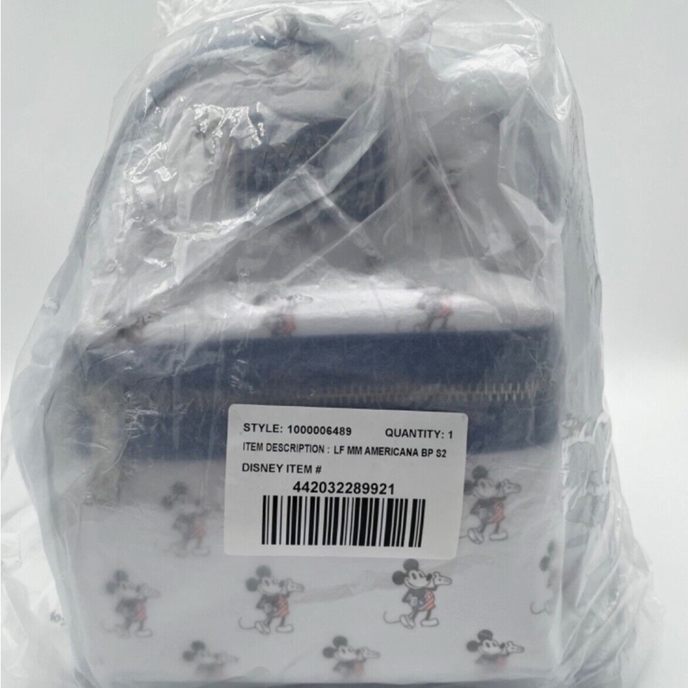 Loungefly Disney Parks Red, White and Blue Mini Backpack - Patriotic 2024 - Picture 6 of 6